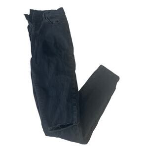 BDG Twig Black Skinny Jeans 27 Waist High Rise Distressed Ripped Knees